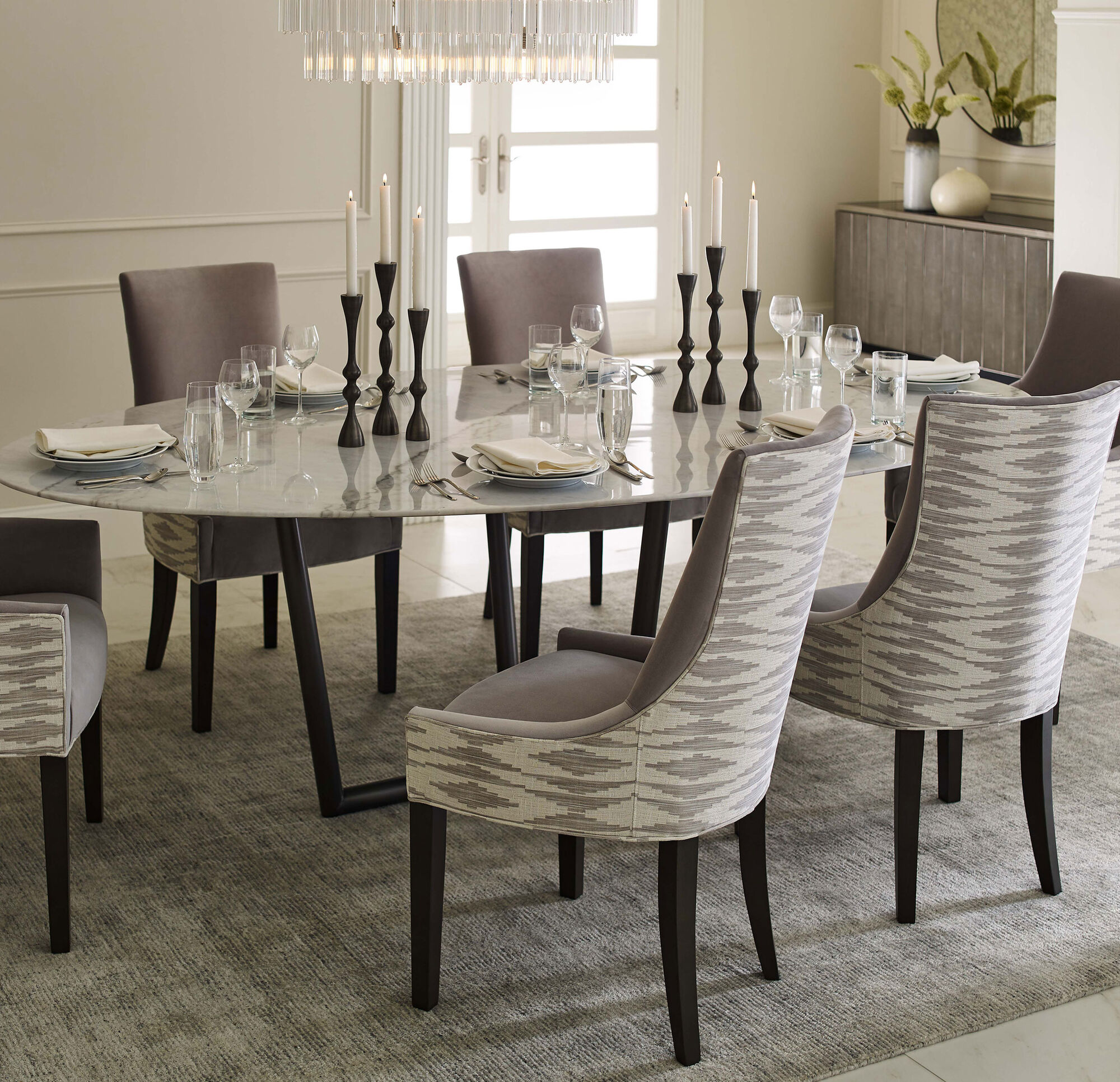Modern Oval Dining Table, , hi-res