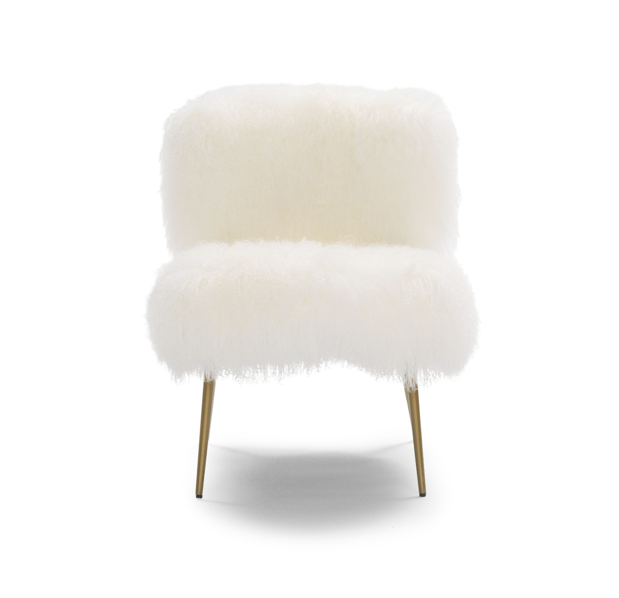 FIFI TIBETAN WOOL CHAIR, Tibetan Fur - White, hi-res
