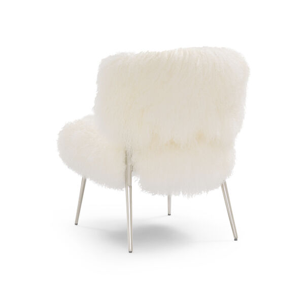 FIFI TIBETAN WOOL CHAIR, TIBETAN FUR - WHITE, hi-res
