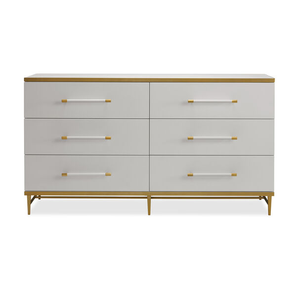 CELINE 6 DRAWER DRESSER - CREAM, , hi-res