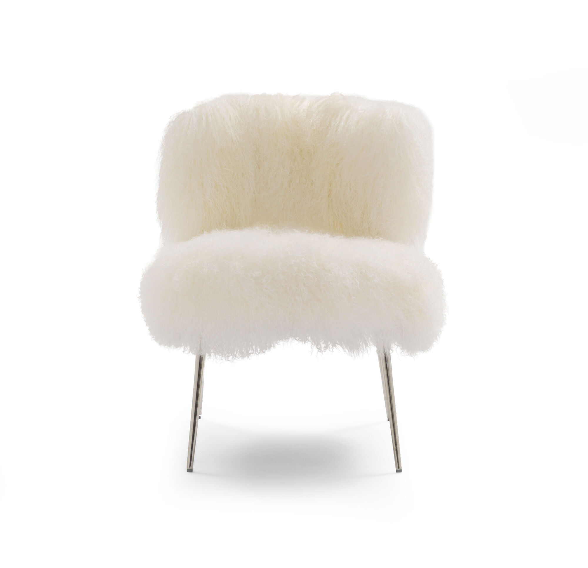 FIFI TIBETAN WOOL CHAIR, TIBETAN FUR - WHITE, hi-res